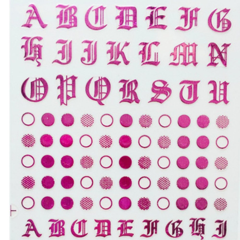 Old English word nail sticker